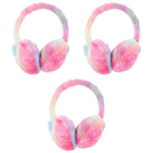 3Pcs De Inverno Para Mulheres Auricular Peludo 2