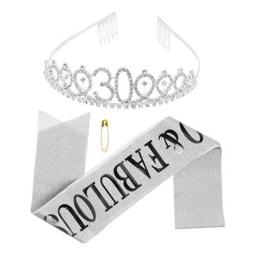 3 Unidades Tiara De Aniversário Com Faixa Coroa Para 1
