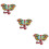 3 Unidades Broche Esmalte Com 9