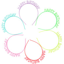 18 Peças Letras Temáticas Aniversário Presilha Faixa Cabelo Decoração
