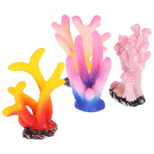 24 Pcs Mini Decoração Coral Simulado Resina Para 2