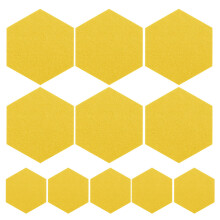 24 Peças Quadro De Recados Hexagonal Prancheta Autoadesiva