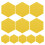 24 Peças Quadro De Recados Hexagonal Prancheta Autoadesiva 1