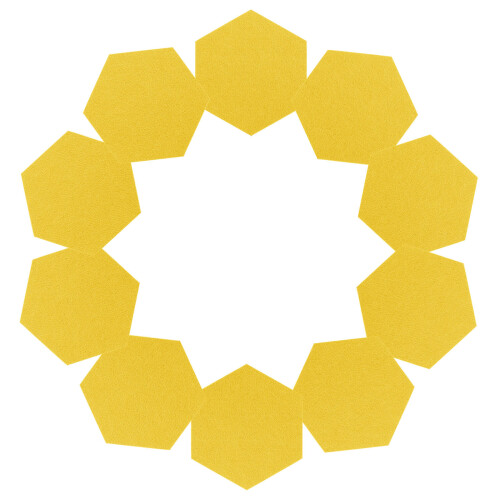 24 Peças Quadro De Recados Hexagonal Prancheta Autoadesiva 1