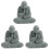 3 Unidades Estátua De Buda Meditando Para 4