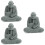 3 Unidades Estátua De Buda Meditando Para 9