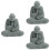 3 Unidades Estátua De Buda Meditando Para 8