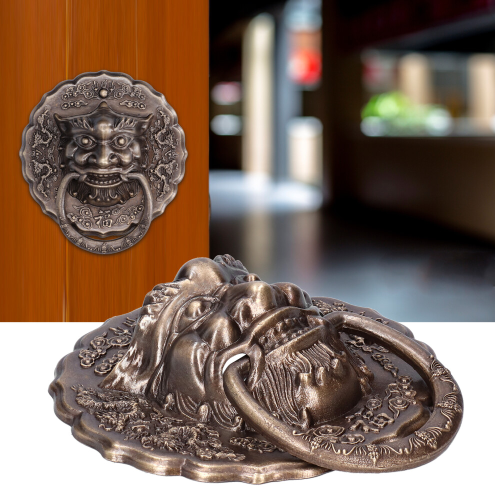 Antique Brass Double Door Ring Handle - 20x18.5cm Bronze Hardware-image-OPC-PMWXGZD-NEW