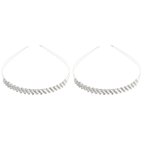 2 Unidades Faixa De Com Tiara De Cristal 2