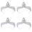 4 Unidades Coroa De Tiara Com E Para 5