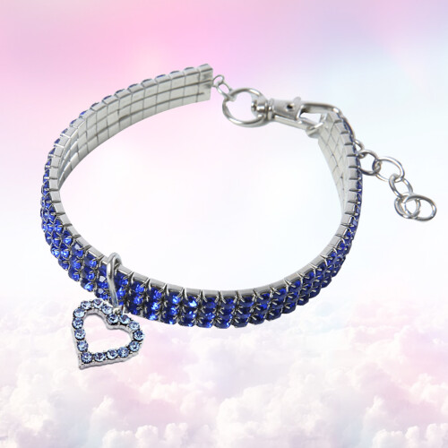 1 Colar Para Cachorro Com Pingente S Azul 1