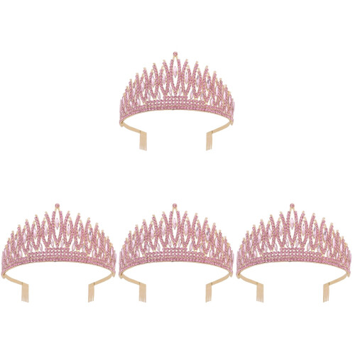 4 Unidades Coroa De Para Noiva Decoracao De Rosa 2