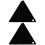 2Pcs Para Cera De Snowboard Acrílico Triângulo 7