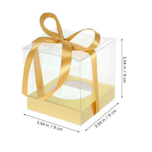 30 Unidades Transparentes Para Bolo Mousse Com 2