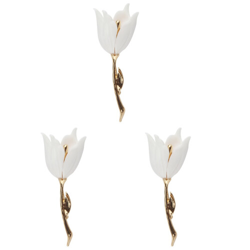 3 Unidades Broche De Gravata De Tulipa Para 1