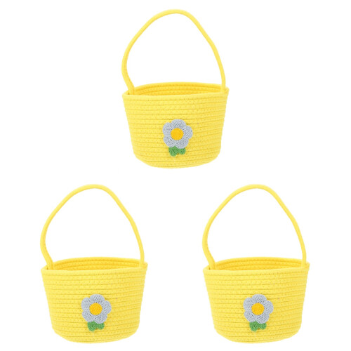 3Pcs Cesta De Para Crianças, De De Juta Trançada 1