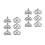 12 Unidades Mini Tiara Coroa Acessório Para 5