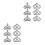 12 Unidades Mini Tiara Coroa Acessório Para 7