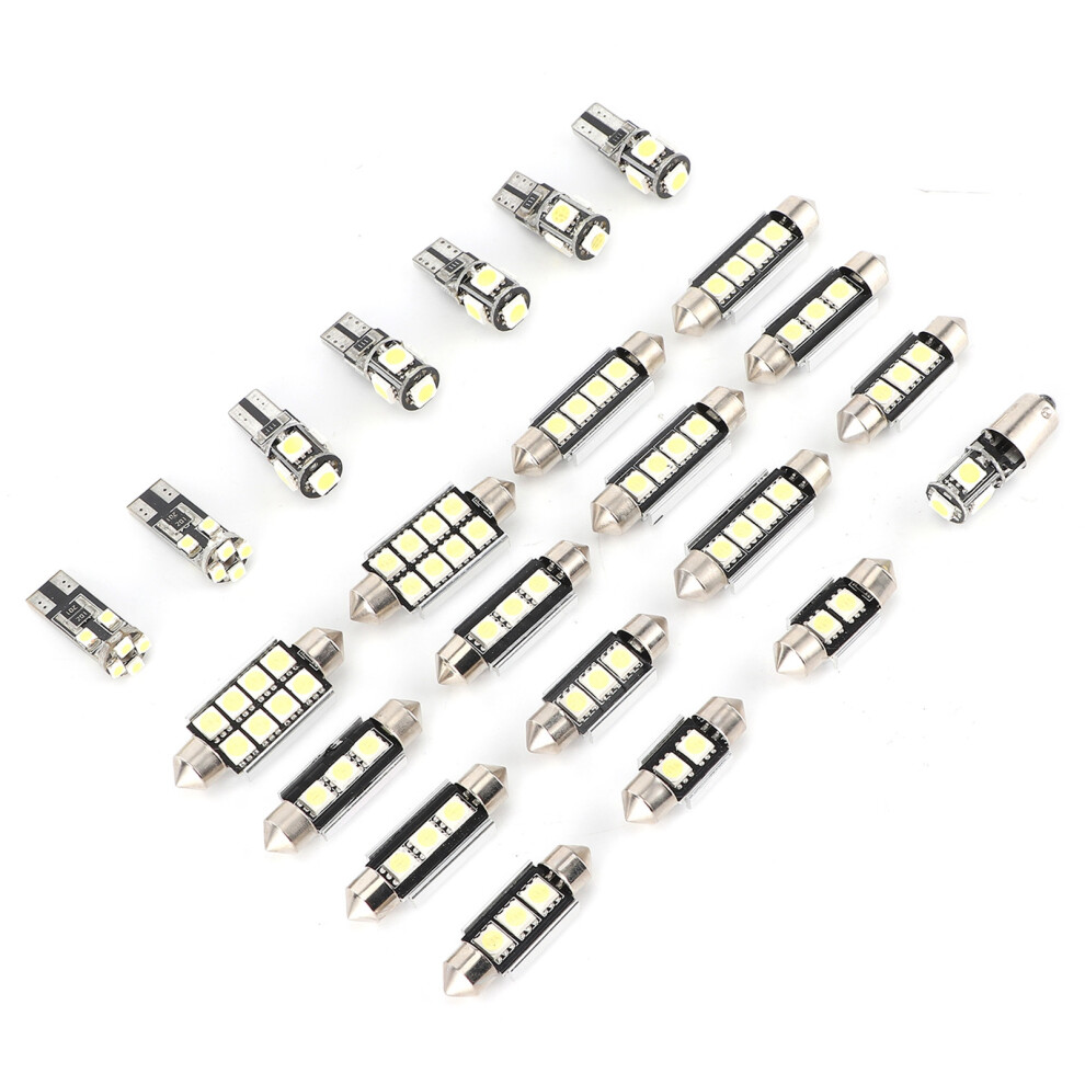 23Pcs T10 5W Led Car Bulb Kit For License Plate Interior White/Light 9421360004926