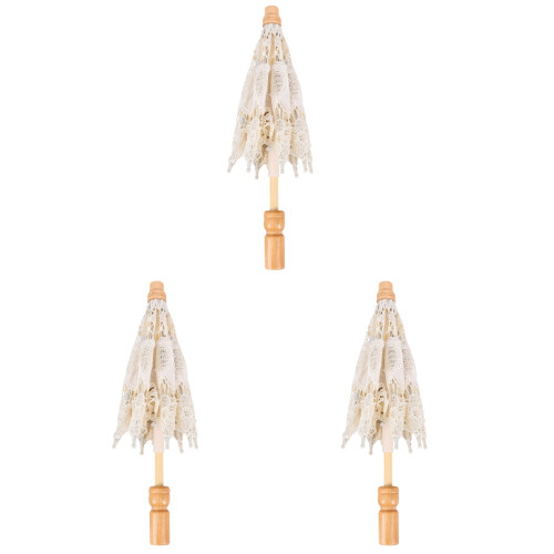 3 Pezzi Ombrello In Sposa Per Western Beige S 1