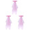 3 Pezzi Nuziali Con Copricapo Rosa Artificiale 2
