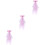 3 Pezzi Nuziali Con Copricapo Rosa Artificiale 5