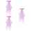 3 Pezzi Nuziali Con Copricapo Rosa Artificiale 7