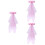 3 Pezzi Nuziali Con Copricapo Rosa Artificiale 6