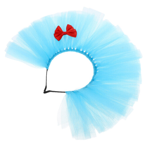 Blue Mesh Headband Per Adulti E , Accessorio Costume