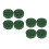 8 Pezzi Rotondi Verde Per 2
