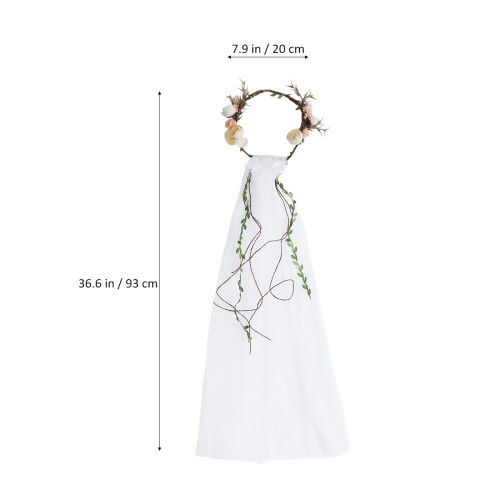 Nuziale Con Fiori E Velocino Bianco Per 1