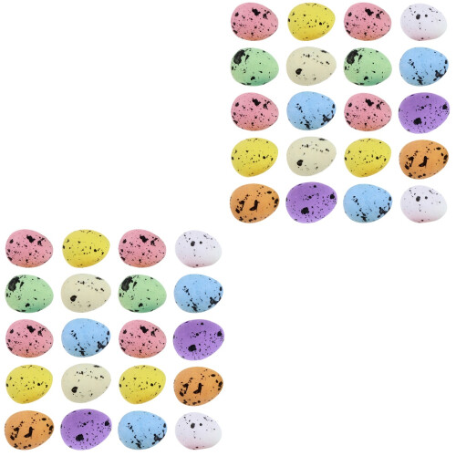 400 Pezzi Uova Miniature In Schiuma Colorate Decorative 2