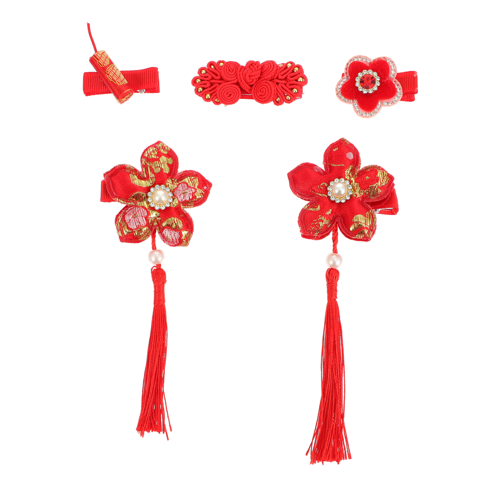 5 Pezzi Fermagli Per Con Nappe Stile RetrÃ²-image