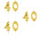 6 Pezzi Numerate 4+0 Per Torte Compleanno 7
