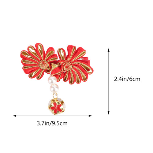 1 Set/6 Pezzi Per Con Fiori E Nappina 1