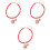 3 Pezzi Natalizio Bangle Per 4