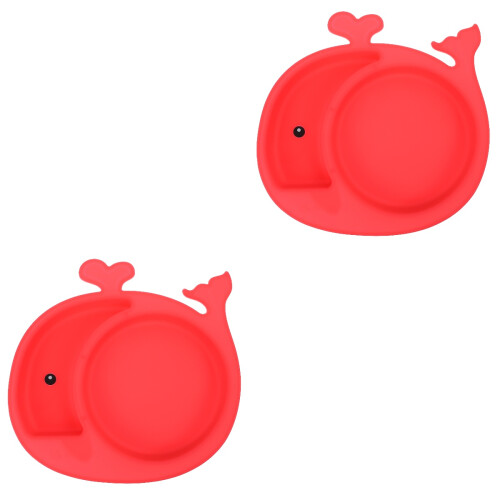 2 Piatto In Silicone Con Ventosa Per Alimentazione 2
