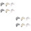 12 Pezzi Fascia Con Happy New Year Per 6