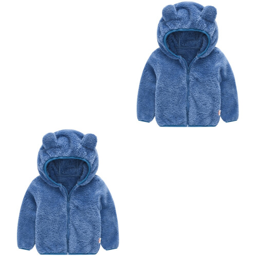 2 Pezzi Cappotto Cappuccio 80 Cm 2
