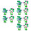 3 Set Da 4 In Resina Per Rosa Viola 6
