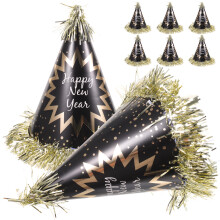 16 Pcs Happy New Year Paper Cone Hats Party Supplies