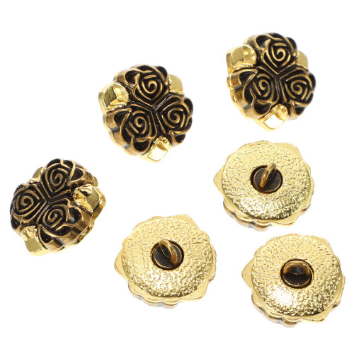 18Pcs Coffee Alloy Decorative Suit Buttons Stylish Clothes Replacement
