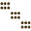 18Pcs Coffee Alloy Decorative Suit Buttons Stylish Clothes Replacement 10