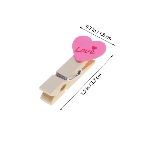 48 Pcs Prendedores Amor Madeira Diy Acessório 1