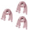 3 Unidades Lenço Tricotada para Bebê (Rosa) 6