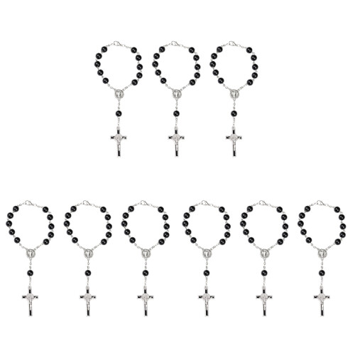 9 Peças Pulseira Cristã Com Pingente De 2