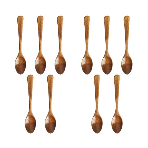10 Unidades Colher Madeira Mini 12,5 Cm Cys020Q 1
