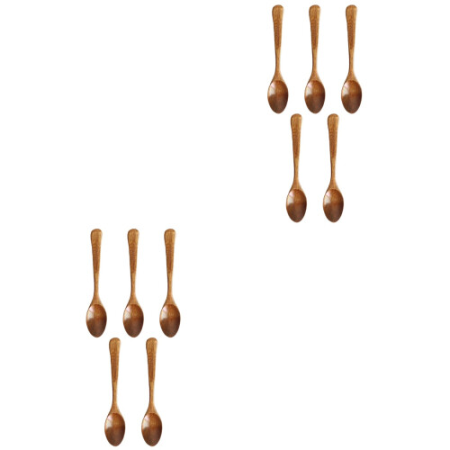 10 Unidades Colher Madeira Mini 12,5 Cm Cys020Q 2
