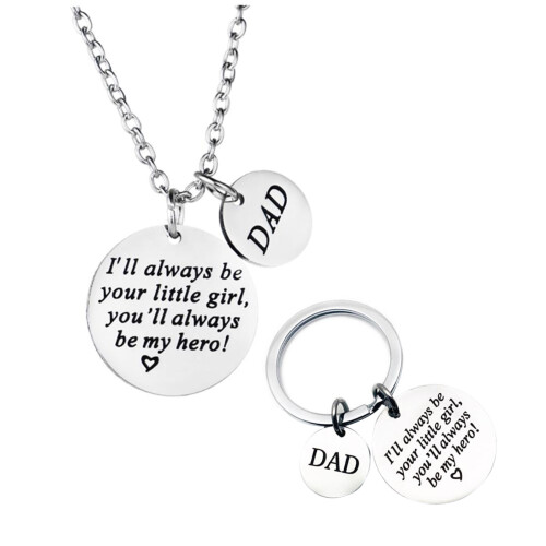 3Pcs Conjunto Pingente Chaveiro E Aço Inoxidável 30Mm