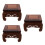 3Pcs Suporte Quadrado De Madeira Para Vaso 11